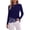 Navy, variant on PRETTYGARDEN Women's Lace Patchwork Long Sleeve Shirts | Soft Casual Tops,Irregular Asymmetrical Hem,Crew Neck Thermal Blouses,Loose Fit Layer Tee,Fashion Fall Winter Daily Wear