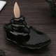 thumbnail image 3 of Hztyyier Soporte de Incienso de reflujo Incensario de cerámica de Esmalte Negro Hecho a Mano Incensario de Cono para casa de té Gratis 10 Piezas Conos de Incienso resurrección adornos Higoodz Artesanía, 3 of 7
