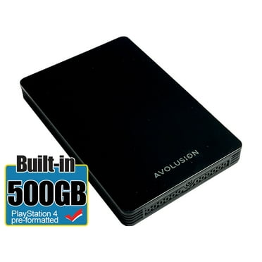 Avolusion HD250U3-Z1-PRO 500GB USB 3.0 Portable External Gaming PS4 Hard Drive - Black (PS4 Pre-Formatted) - 2 Year Warranty