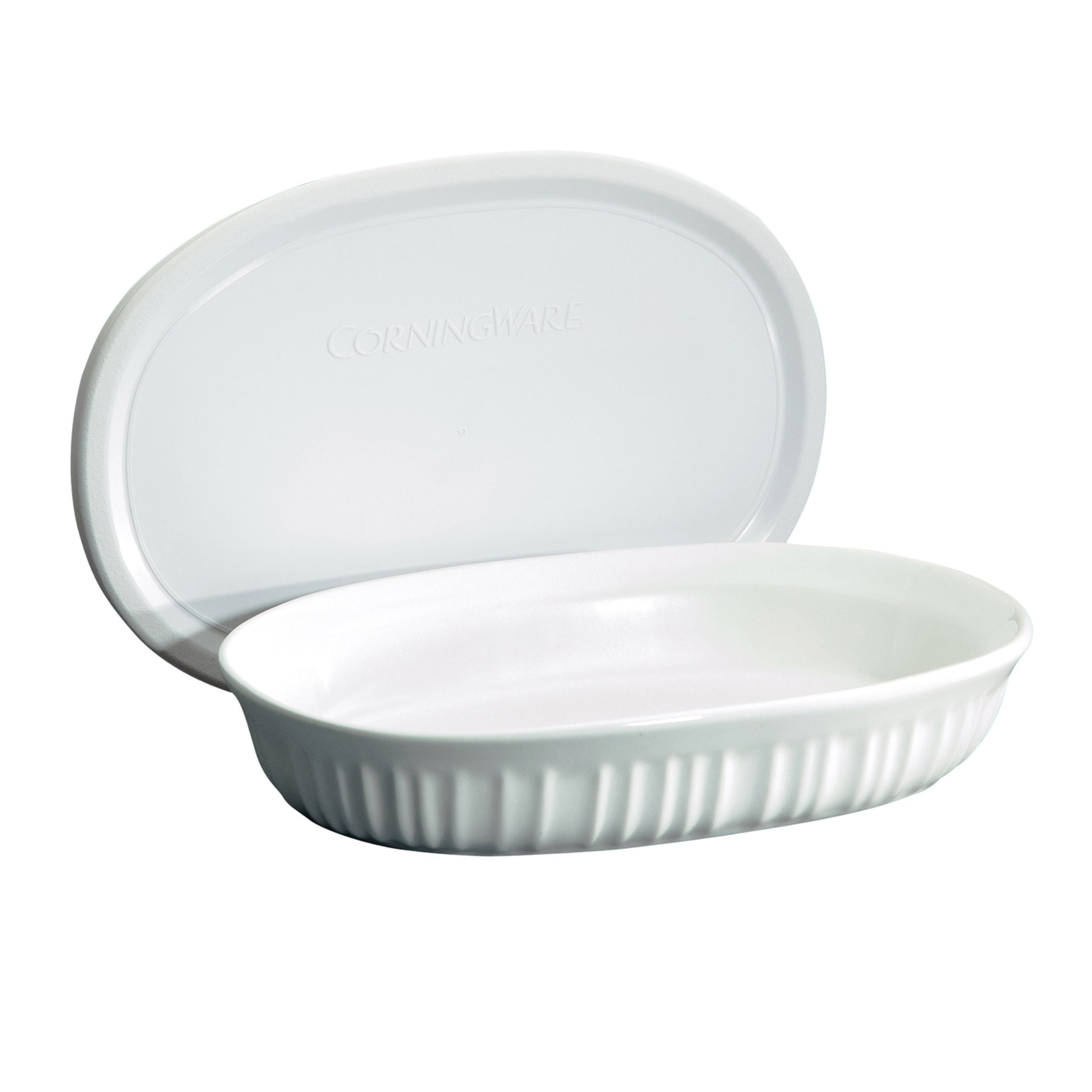 CorningWare French White 23ounce Oval Baking Dish with Lid