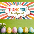 thumbnail image 5 of Rainbow Theme Thank You Banner Cloud Shape Colorful Decorations for Employee Recognition Office Celebration Party Event, 5 of 6