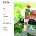 thumbnail image 2 of de agua quatre en un Tds metales pesados con retroiluminación en apariencia de bolígrafo piscinas Sensor analizador Tds para peceras estanque agu Zulema Detector de pH, 2 of 8