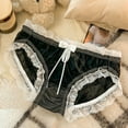 thumbnail image 4 of Sinpiling Womens Underwear Panties Lace Satin Comfort Stretchy High-Cut Color Block Briefss, 4 of 5