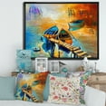 thumbnail image 2 of Boat At The Lake During Evening Glow V 32 in x 16 in Framed Painting Canvas Art Print, by Designart, 2 of 5
