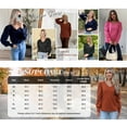 thumbnail image 5 of Weardear Puffy Sleeves Knit Tops for Women Long Sleeve Soft Sweater Pullover V Neck Lightweight Blouse, 5 of 5