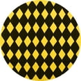 thumbnail image 1 of Ahgly Company Indoor Round Abstract Yellow Contemporary Area Rugs, 4' Round, 1 of 4