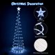 thumbnail image 2 of Yescom 6ft 182 LED Spiral Christmas Tree Light Star Topper Cool White Battery Powered Indoor Outdoor Holiday Decor Lamp 5 Packs, 2 of 11