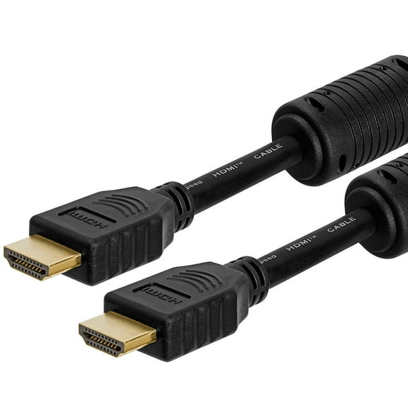 Cmple - HDMI Cable 15FT High Speed HDTV Ultra-HD (UHD) 3D, 4K @60Hz, 18Gbps 28AWG HDMI Cord Audio Return 15 Feet Black