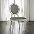 thumbnail image 5 of Furniture of America Carol Padded Wood Antique White and Gray Side Chairs (Set of 2), 5 of 9