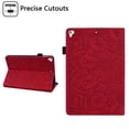 thumbnail image 3 of iPad 7th Gen Case, iPad 10.2" 2019 Case, Allytech PU Leather Folio Slim Mandala Embossed Pencil Holder Cards Holder Multi-Angle Stand Shockproof Case Cover for Apple iPad 7th Generation, Red, 3 of 6