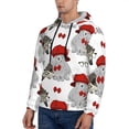 thumbnail image 3 of Salouo Rabbit And Hedgehog Pattern Men's Fall Hoodie Sweatshirt,Sport Hoodie with Pockets for Men Pullover Casual Hooded Sweatshirt-Large, 3 of 7