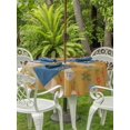 thumbnail image 3 of Outdoor Tablecloth with Umbrella Hole for Patio/Picnic/Party/Camping, Yellow Gourd Waterproof Table Cloth Round Cover Washable, Spring Floral Farmhouse Botanical (Dia 60"), 3 of 9
