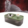 thumbnail image 6 of Green Cat Water Fountain Food Bowl High Capacity Quiet 2 In 1 Pet Feeder Water Dispenser Feeding Machine, 6 of 8