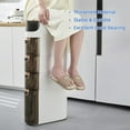 thumbnail image 3 of 3-Tiers Slim Bathroom Storage Cabinet, Waterproof Narrow Bathroom Storage, Movable Floor Cabinet Organizer with Drawers for Small Spaces, Kitchen, Living Room, 3 of 6