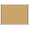 Lorell Satin-Finish Bulletin Board 48" Height x 36" Width - Natural Cork Surface - Durable, Self-healing - Silver Anodized Aluminum Frame - 1 Each