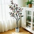 thumbnail image 3 of Artificial Magnolia Tree, Faux Flower Plant in Pot with Realistic Leaves & Flowers, Fake Magnolia Tree Blooming Floral Plant For Garden Office, 3 of 6