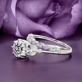 thumbnail image 2 of Beautiful 1.75 Carat Round Cut Diamond Moissanite Floral Engagement Ring, Antique Wedding Ring, One Matching Band in 925 Sterling Silver With 18k White Gold Plating, Gift For Her In Festival Time, 2 of 3