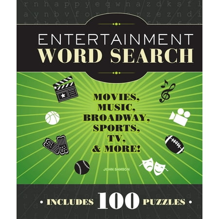 Entertainment Word Search : Movies, Music, Broadway, Sports, TV &