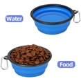 thumbnail image 4 of 2 tazones plegables grandes para perros, tazones de viaje plegables para perros, tazones portátiles de agua y comida para perros con hebillas, tazas y platos para alimentar gatos para viajar, cam, 4 of 5