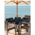 thumbnail image 3 of Outdoor Table Cloth with Umbrella Hole and Zipper, Black Spring Floral Waterproof Square Tablecloth 54"x54", Watercolor Botanical Flower Striped Washable Table Cover for Outside Party Patio Picnic, 3 of 8