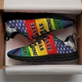 thumbnail image 3 of Hate Has No Home Here Lgbt Pride Running Shoes Sneakers Mesh Black Size 5, 3 of 5