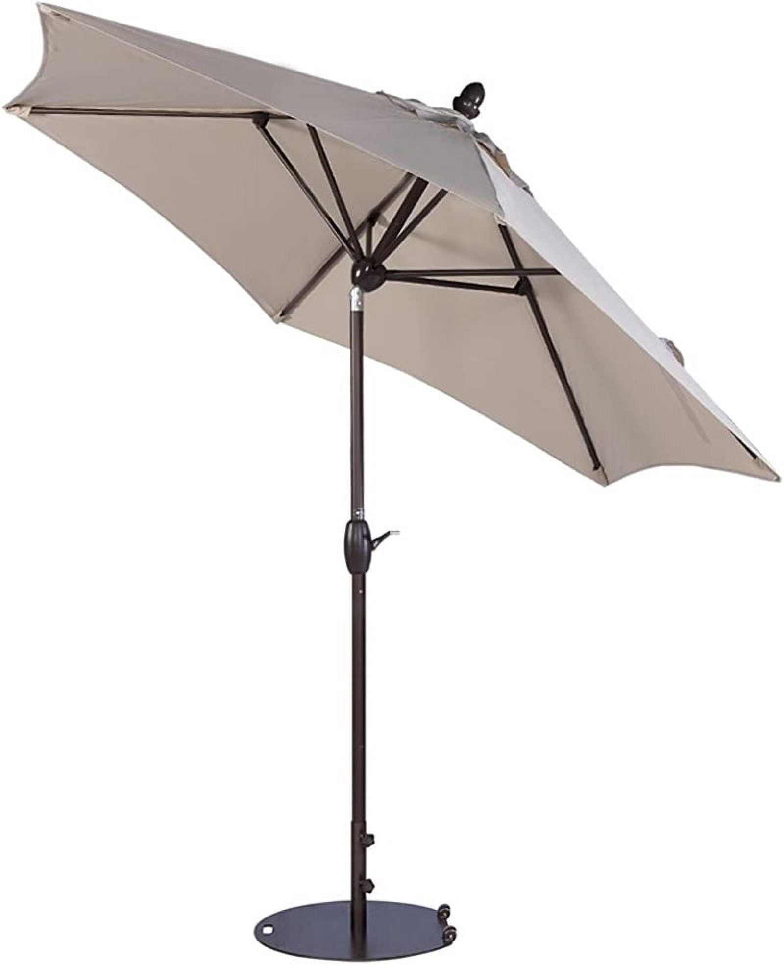 Abba Patio 9ft Aluminum Outdoor Patio Umbrella w/ Tilt & Crank, Star Series-6 Ribs, Beige