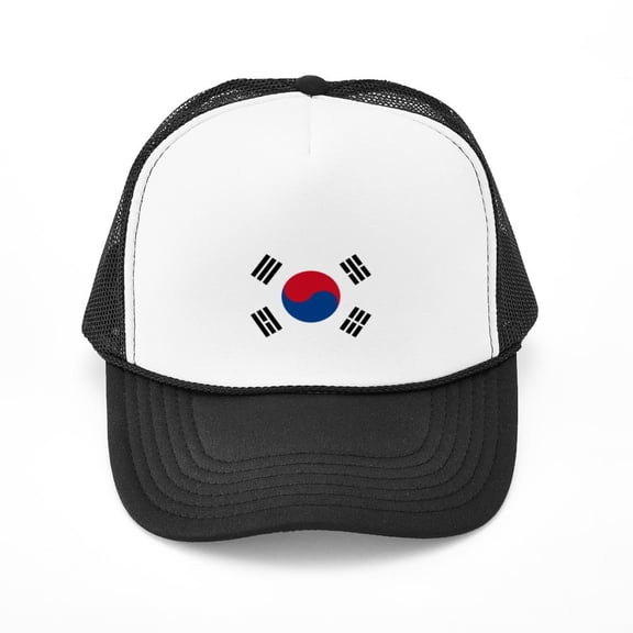 CafePress - Flag Of South Korea - Adjustable Unisex Printed Trucker Hat with Mesh Back