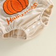 thumbnail image 5 of mgoYE My First Halloween Baby Boy Girl Outfit Pumpkin Embroidered Overalls Bubble Romper, 5 of 8