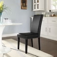 thumbnail image 4 of Hawthorne Collections Faux Leather Black Dining Side Chair Rectangular 39.5"H Unassembled, 4 of 6
