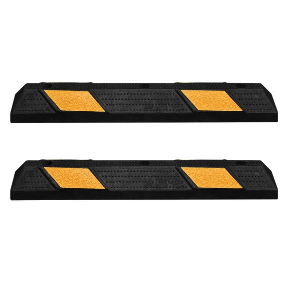 36" Rubber Curb Parking Block Car RV Trailer Wheel Stopper Stop Aid 2 Packs