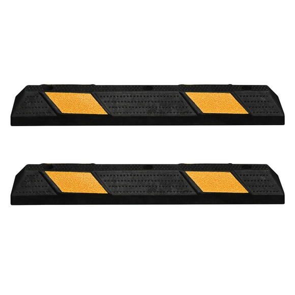 36" Rubber Curb Parking Block Car RV Trailer Wheel Stopper Stop Aid 2 Packs
