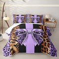thumbnail image 2 of Erosebridal Leopard Pattern Bowtie Quilt King For Girls Kids,Fashion Women Cheetah Lover King Coverlet Set,3-Piece, 2 of 7