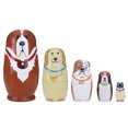 thumbnail image 1 of Muñecas Matryoshka de animales, artesanías rusas de madera Matryoshka, regalo de cumpleaños para niños, 1 of 8