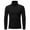Black, variant on Patlollav Mens Solid Turtleneck Casual Slim Fit Pullover T-Shirt Bottoming Shirt