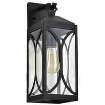 Nuvo Lighting Oaklyn 1 Light Medium Wall Lantern Matte Black with Clear Glass
