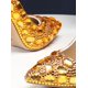 thumbnail image 3 of XIHAHA-Sandalias de tacón alto para mujer, zapatos de fiesta de Color, diseño Floral, con diamantes completos, 3 of 5
