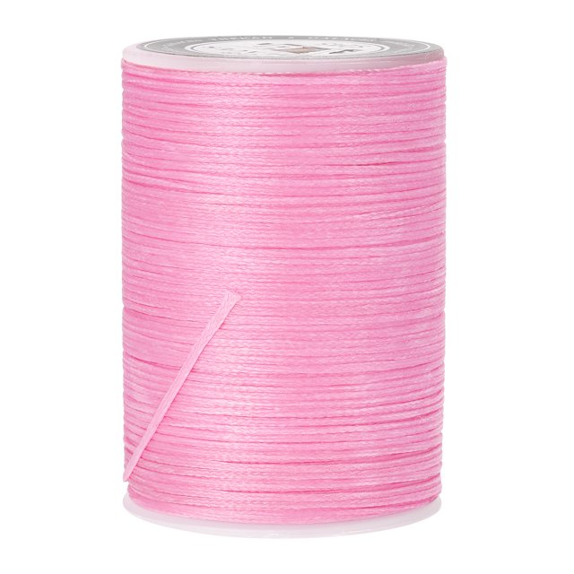 Unique Bargains Pink Polyester Waxed Leather Sewing Thread, 98 Yards