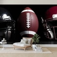thumbnail image 7 of Wallpaper Retro Vintage Football Helmet Sports Fitness Athlete Peel and Stick Wall Murals 100"H x 144"W Removable PVC Wall Paper Self-Adhesive Wall Paintings Art Decor for Bedroom Living Room, 7 of 7