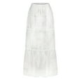 thumbnail image 3 of Fesfesfes Women Skirt Perspective Wave Point Pleated Skirt High Waist Skirt Sale or Clearance, 3 of 9