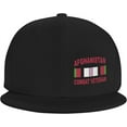 thumbnail image 4 of Afghanistan Combat Veteran Hats for Men and Women Flat Bill Baseball Cap Adult Adjustable Trucker Black, 4 of 7
