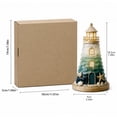 thumbnail image 3 of Diy Lighted Sea Glass Style Lighthouse Kit with Wooden Assembly and Colorful Glass Stones, 1 Set, Multicolor, for Halloween Home Display, Decoration, 3 of 6