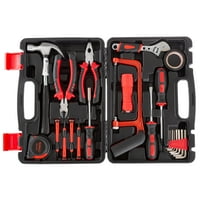 Tool Kit - 23 Heat-Treated Pieces with Carrying Case - Essential Steel Hand Tool and Basic Repair Set for Apartments, Dorm, Homeowners by Stalwart