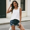 thumbnail image 4 of SUNBS Loose Fit Tank Tops for Women Casual Crewneck Sleeveless Shirts Summer Plus Size Blouses, 4 of 8
