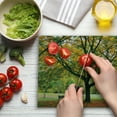 thumbnail image 3 of Tree Cutting Board, Third Season of the Year in the Park Dead Leaves Autumn to Winter Seasonal Picture, Decorative Tempered Glass Cutting and Serving Board, Large Size, Green Yellow, by Ambesonne, 3 of 5