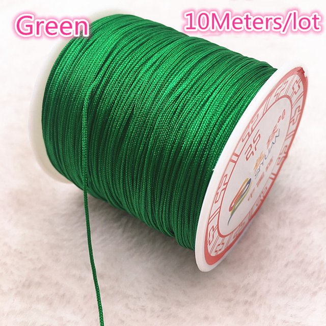 10 metros/lote 0,8/1,0mm hilo de nailon hilo de macramé con nudo chino pulsera trenzada hilo DIY borlas rebordear hilo Tan Jianjun unisex