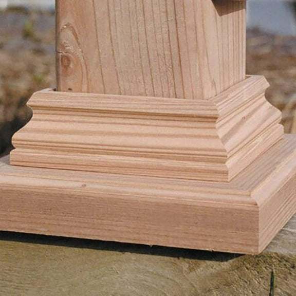 Bottom Post Dressing with Federal Molding Cedar