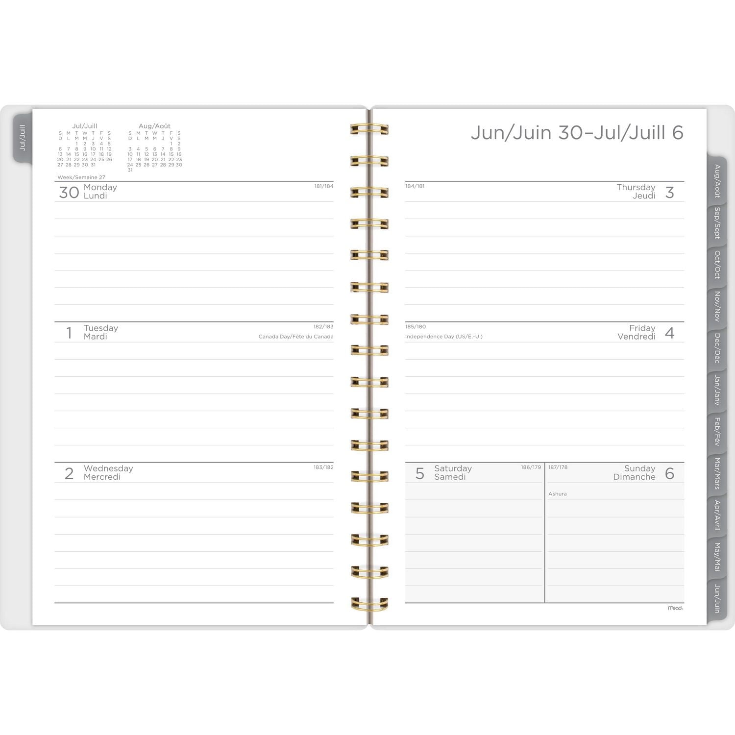 2025-2026 Mead® Honey Bee Small Weekly Academic Year Planner