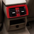 thumbnail image 4 of Real Bright Soft Car Interior Carbon Fiber Sticker Decoration4Pcs Red Carbon Fiber Rear Air Vent Outlet Cover For BMW X3 F25 X4 F26Auto Car Protection Interior Accessories, 4 of 8