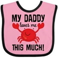 thumbnail image 3 of Inktastic Daddy Loves Me Childs Crab Boys or Girls Baby Bib, 3 of 4