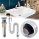 thumbnail image 3 of Desagüe universal para lavabo de sobreponer con tapón emergente y filtro de cesta para lavabos de 37 a 55 mm Tubo sin agujeros, 3 of 9